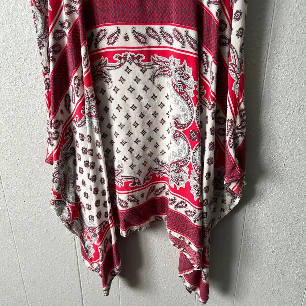 Umgee Womens Tank Dress Large Handkerchief Hem Paisley Floral Cottagecore Boho - Picture 5 of 14